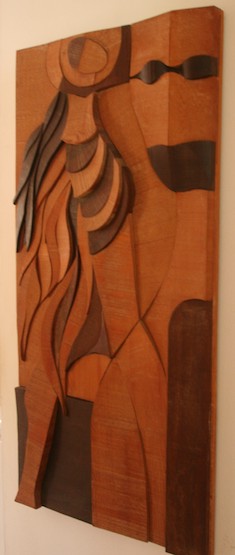 (large wooden relief)